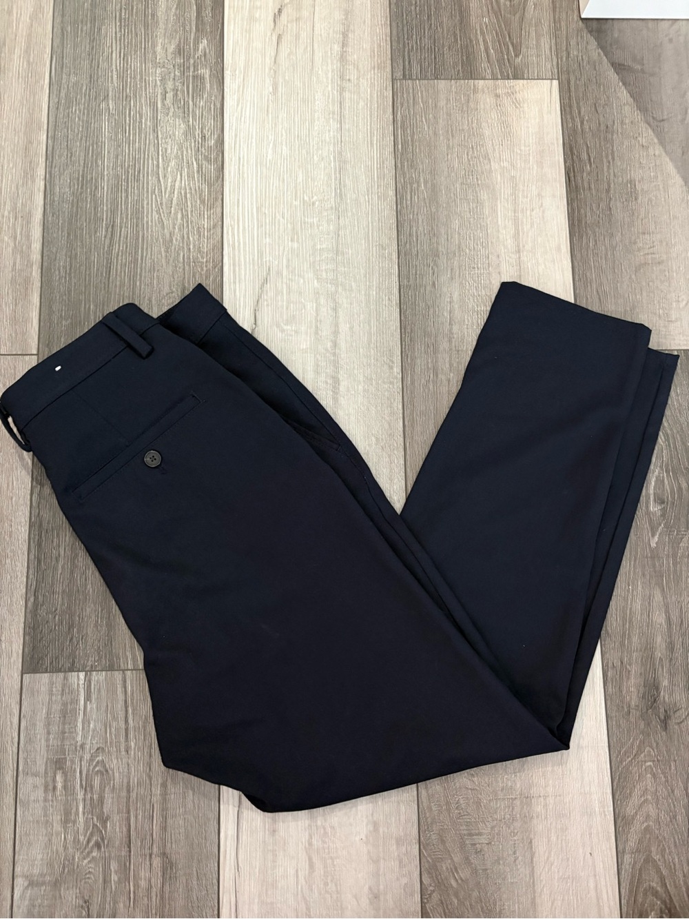 Zara Men's Navy Dress Pants - Tailored Straight Fit